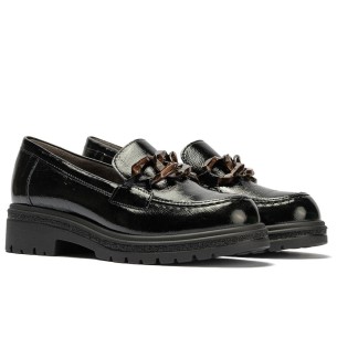 JucaZapatos - Pitillos 11576 - CUERO - Mocasín en charol con adorno Cuero 2