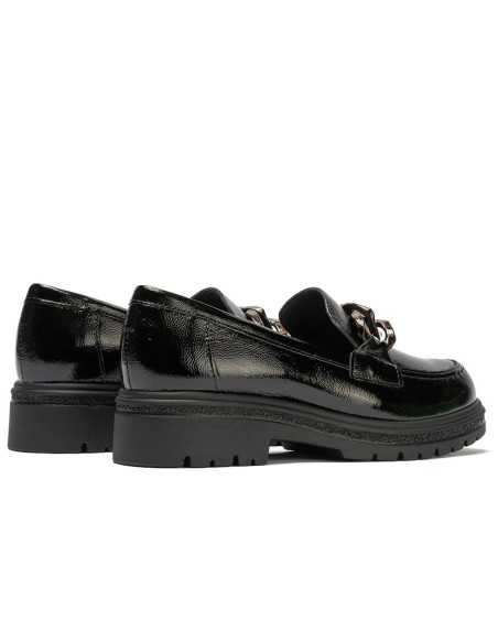 JucaZapatos - Pitillos 11576 - NEGRO - Mocasín en charol con adorno Negro