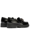 JucaZapatos - Pitillos 11576 - NEGRO - Mocasín en charol con adorno Negro