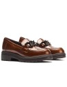 JucaZapatos - Pitillos 11576 - CUERO - Mocasín en charol con adorno Cuero
