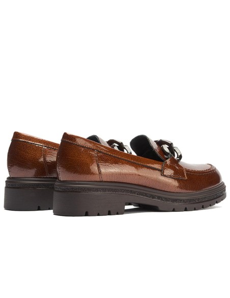 JucaZapatos - Pitillos 11576 - CUERO - Mocasín en charol con adorno Cuero