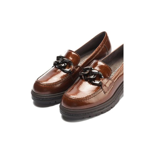 JucaZapatos - Pitillos 11576 - CUERO - Mocasín en charol con adorno Cuero