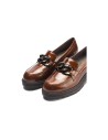 JucaZapatos - Pitillos 11576 - CUERO - Mocasín en charol con adorno Cuero