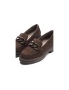 JucaZapatos - Pitillos 11578 - MARRON - Mocasín en ante con adorno Marrón
