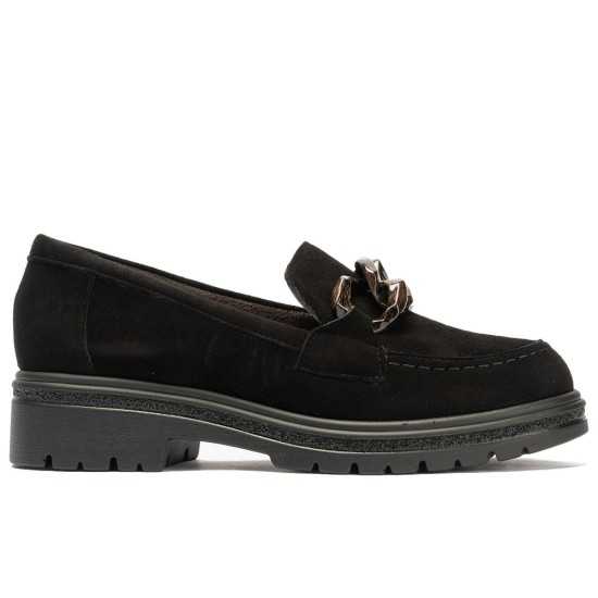 JucaZapatos - Pitillos 11578 - NEGRO - Mocasín en ante con adorno Negro