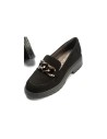 JucaZapatos - Pitillos 11578 - NEGRO - Mocasín en ante con adorno Negro