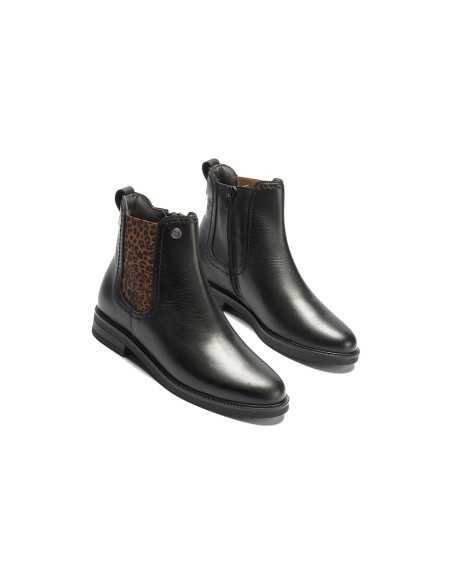 JucaZapatos - Pitillos 11584 - NEGRO - Botin chelsea en napa con elástico fantasia Negro