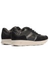 JucaZapatos - Pitillos 11603 - NEGRO - Deportivo combinado serraje, napa con grano y laminado con cordón elástico Negro