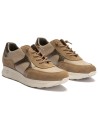 JucaZapatos - Pitillos 11603 - TOPO - Deportivo combinado serraje, napa con grano y laminado con cordón elástico Topo