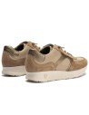 JucaZapatos - Pitillos 11603 - TOPO - Deportivo combinado serraje, napa con grano y laminado con cordón elástico Topo