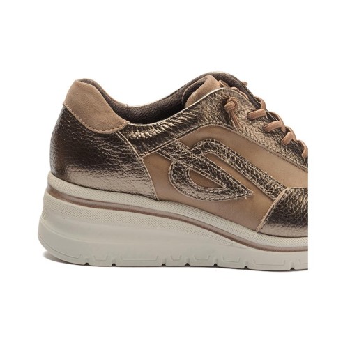 JucaZapatos - Pitillos 11610 - TOPO - Deportivo combinado laminado con napa con cordón elástico Topo