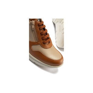 JucaZapatos - Pitillos 11101 - ORO - Deportivo plano en piel napa fantasía con piel perforada Oro 2
