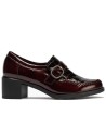 JucaZapatos - Pitillos 11622 - BURDEOS - Abotinado combinado charol con charol coco detalle hebilla Burdeos