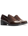 JucaZapatos - Pitillos 11623 - MARRON - Abotinado combinado charol con lycra Marrón