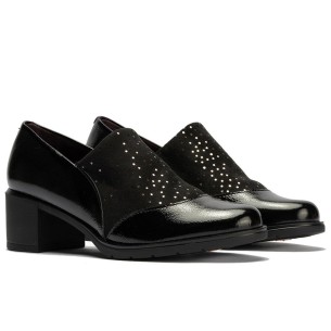 JucaZapatos - Pitillos 20232 - NEGRO - Abotinado en Charol de mujer color negro 2