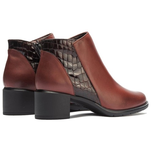 JucaZapatos - Pitillos 11624 - BURDEOS - Botín combinado napa con charol coco y cremallera Burdeos