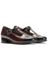 JucaZapatos - Pitillos 11630 - NEGRO/BURDEOS - Gilda picados combinado en charol bicolor Negro-Burdeos