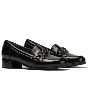 JucaZapatos - Pitillos 11652 - MARRON - Mocasin charol con adorno Marrón 2