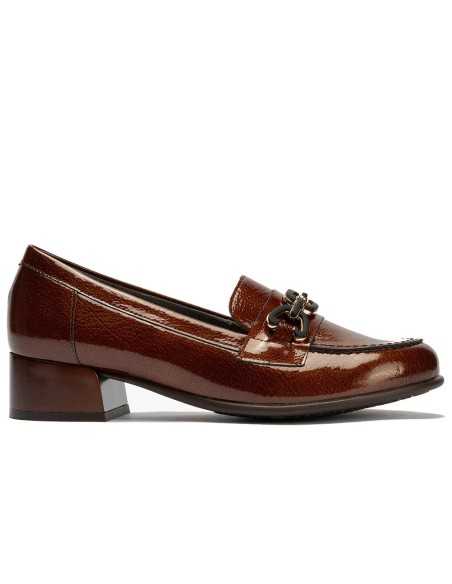 JucaZapatos - Pitillos 11635 - CUERO - Mocasín en charol con adorno Cuero