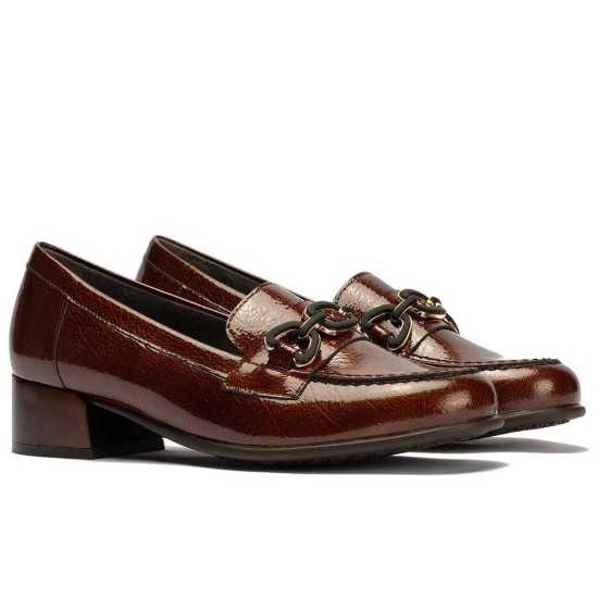 JucaZapatos - Pitillos 11635 - CUERO - Mocasín en charol con adorno Cuero