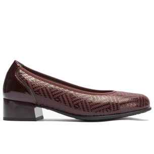 JucaZapatos - Pitillos 11640 - TOPO - Salón serpiente charol con ribete elástico Topo