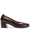 JucaZapatos - Pitillos 11640 - BURDEOS - Salón serpiente charol con ribete elástico Burdeos