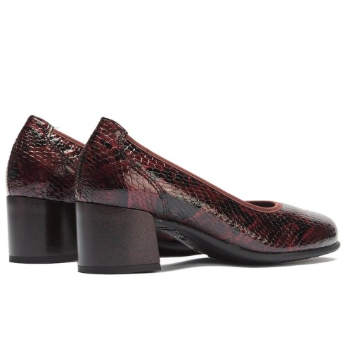 JucaZapatos - Pitillos 11640 - BURDEOS - Salón serpiente charol con ribete elástico Burdeos