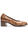 JucaZapatos - Pitillos 11640 - TOPO - Salón serpiente charol con ribete elástico Topo