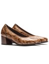 JucaZapatos - Pitillos 11640 - TOPO - Salón serpiente charol con ribete elástico Topo