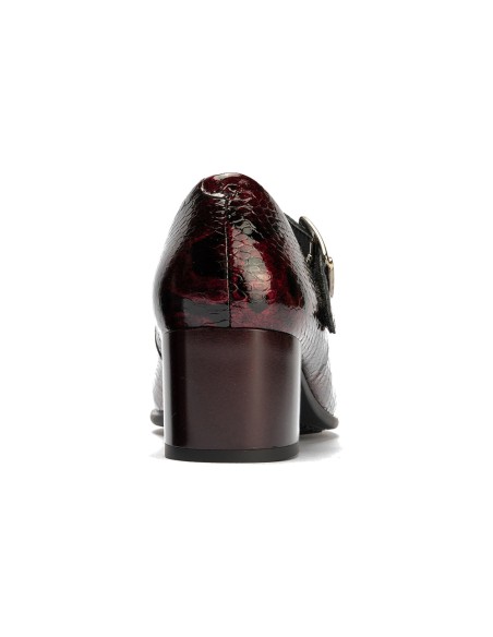 JucaZapatos - Pitillos 11641 - BURDEOS - Mercedes serpiente charol con velcro Burdeos
