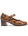 JucaZapatos - Pitillos 11641 - TOPO - Mercedes serpiente charol con velcro Topo