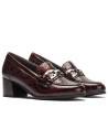JucaZapatos - Pitillos 11643 - BURDEOS - Mocasín serpiente charol con adorno Burdeos