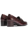 JucaZapatos - Pitillos 11643 - BURDEOS - Mocasín serpiente charol con adorno Burdeos