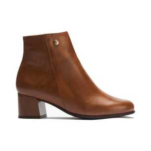 JucaZapatos - Pitillos 20513 - CUERO - Botín safari en napa con velcro y cremallera Cuero