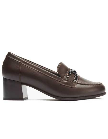 JucaZapatos - Pitillos 11645 - MARRON - Mocasín serpiente charol con adorno Marrón