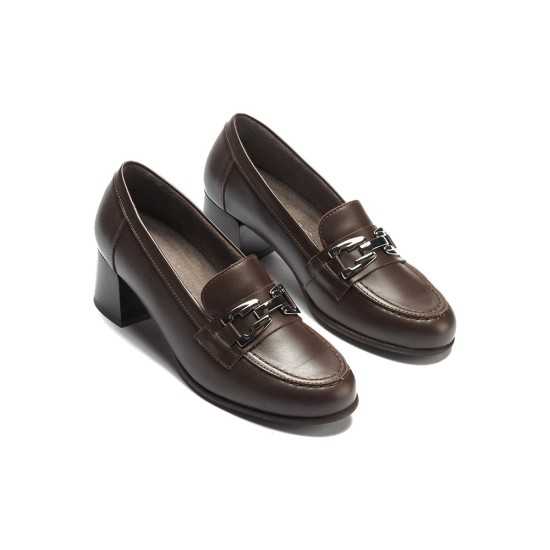 JucaZapatos - Pitillos 11645 - MARRON - Mocasín serpiente charol con adorno Marrón
