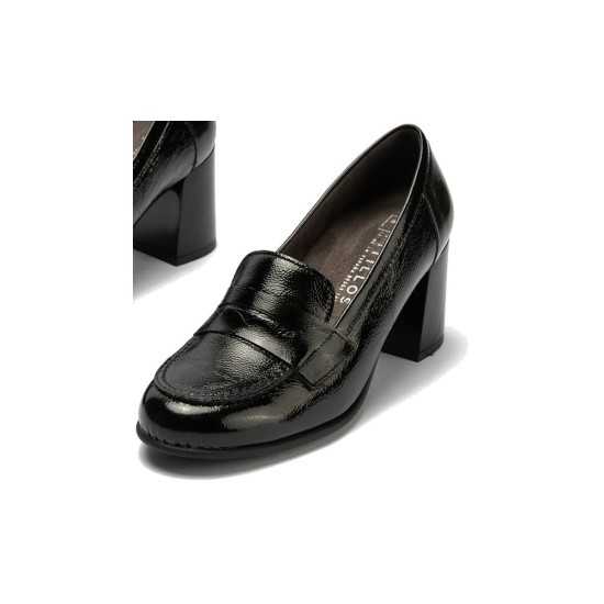 JucaZapatos - Pitillos 11650 - NEGRO - Mocasín antifaz en charol Negro