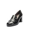 JucaZapatos - Pitillos 11654 - NEGRO - Mocasín antifaz flecos charol Negro