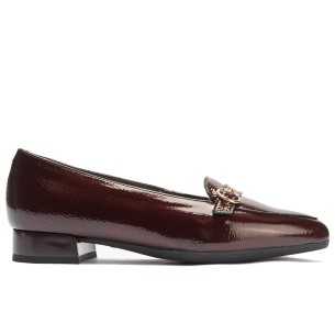 JucaZapatos - Pitillos 10491 - GLACIAL-CE - Mocasin talon abierto con tacón mujer con hebilla en piel charol AZUL
