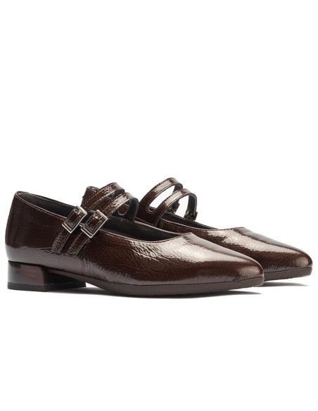 JucaZapatos - Pitillos 11671 - MARRON - Mercedes en charol con dos correas Marrón