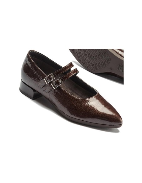 JucaZapatos - Pitillos 11671 - MARRON - Mercedes en charol con dos correas Marrón