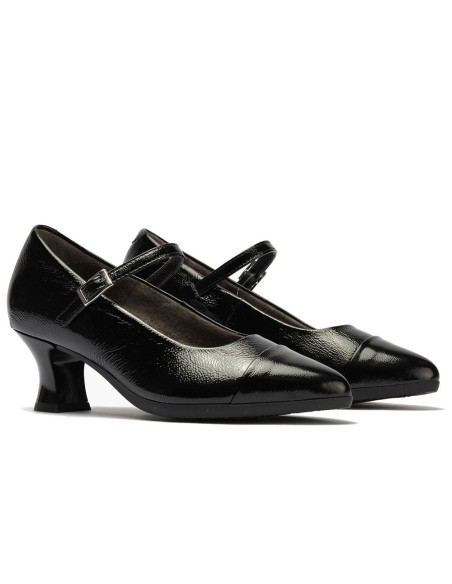 JucaZapatos - Pitillos 11683 - NEGRO - Mercedes puntera combinada charol Negro