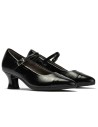 JucaZapatos - Pitillos 11683 - NEGRO - Mercedes puntera combinada charol Negro