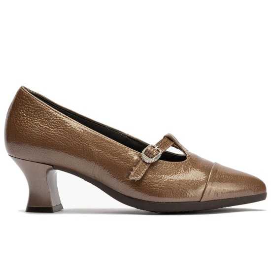 JucaZapatos - Pitillos 11685 - TOPO - Gilda baja en charol Topo