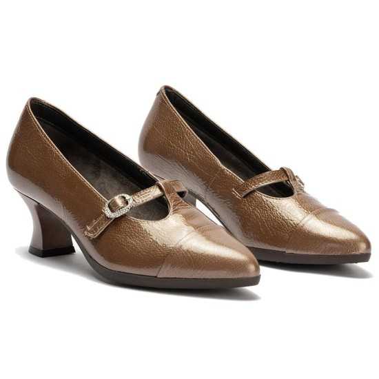JucaZapatos - Pitillos 11685 - TOPO - Gilda baja en charol Topo