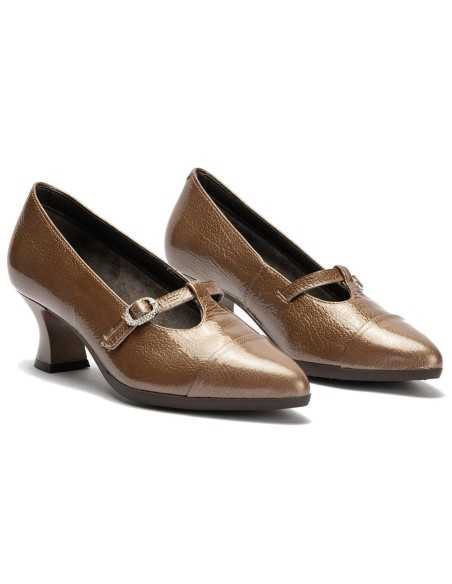 JucaZapatos - Pitillos 11685 - TOPO - Gilda baja en charol Topo