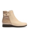 JucaZapatos - Pitillos 20204 - PIEDRA - Botín Combinado en napa con coco charol de mujer color piedra