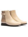 JucaZapatos - Pitillos 20204 - PIEDRA - Botín Combinado en napa con coco charol de mujer color piedra