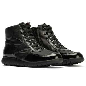JucaZapatos - Pitillos 11624 - BURDEOS - Botín combinado napa con charol coco y cremallera Burdeos 2