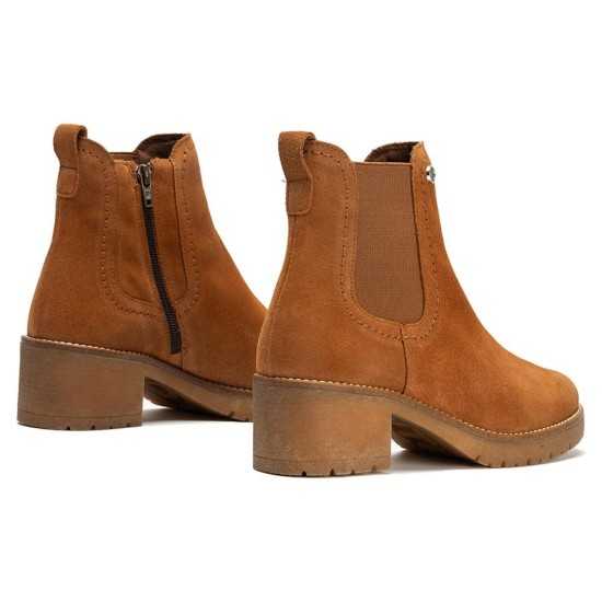 JucaZapatos - Pitillos 20227 - CUERO - Botín Chelsey en Serraje de mujer color cuero